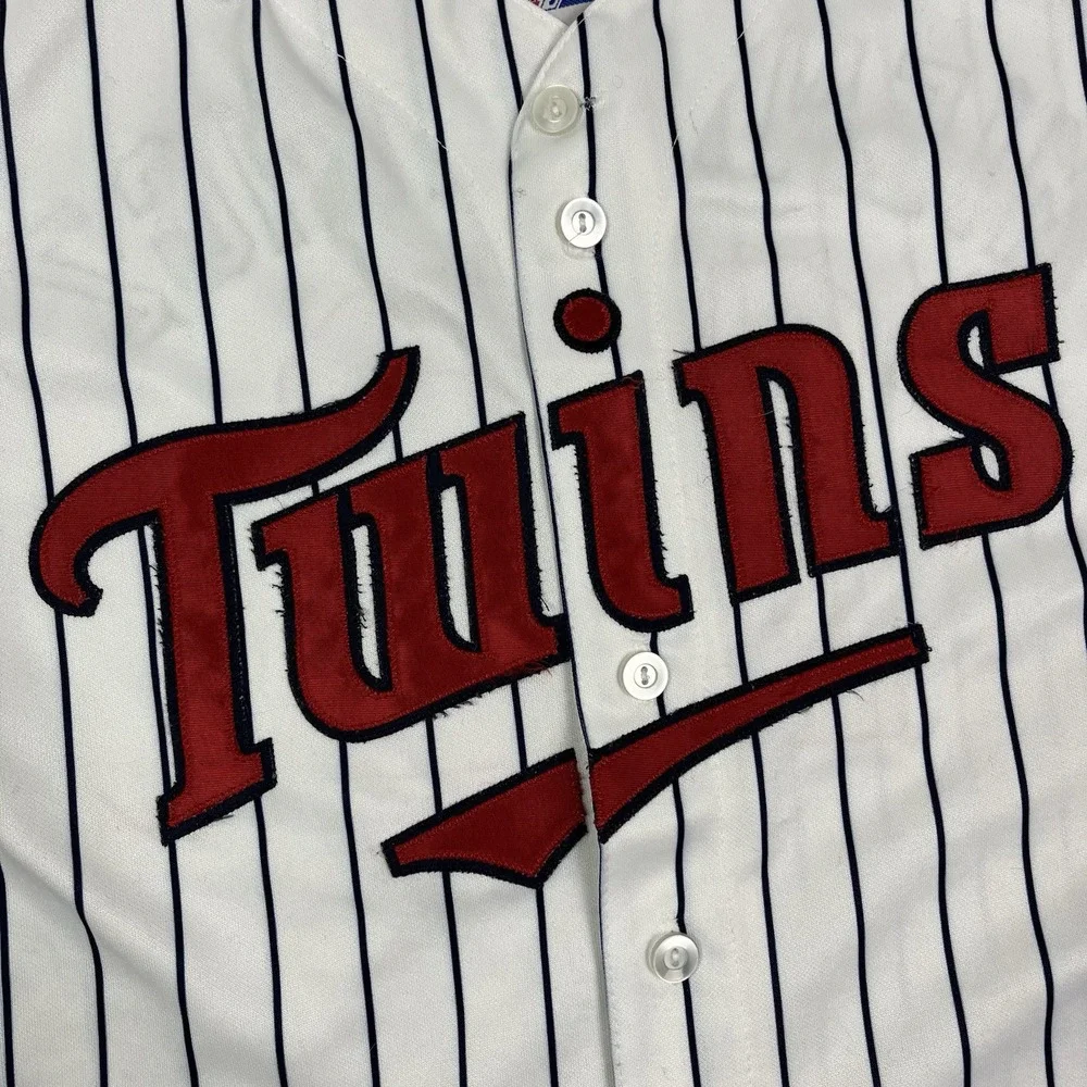 Vintage Minnesota Twins Doug Mientkiewicz Majestic MLB Baseball‎ Jersey Youth L